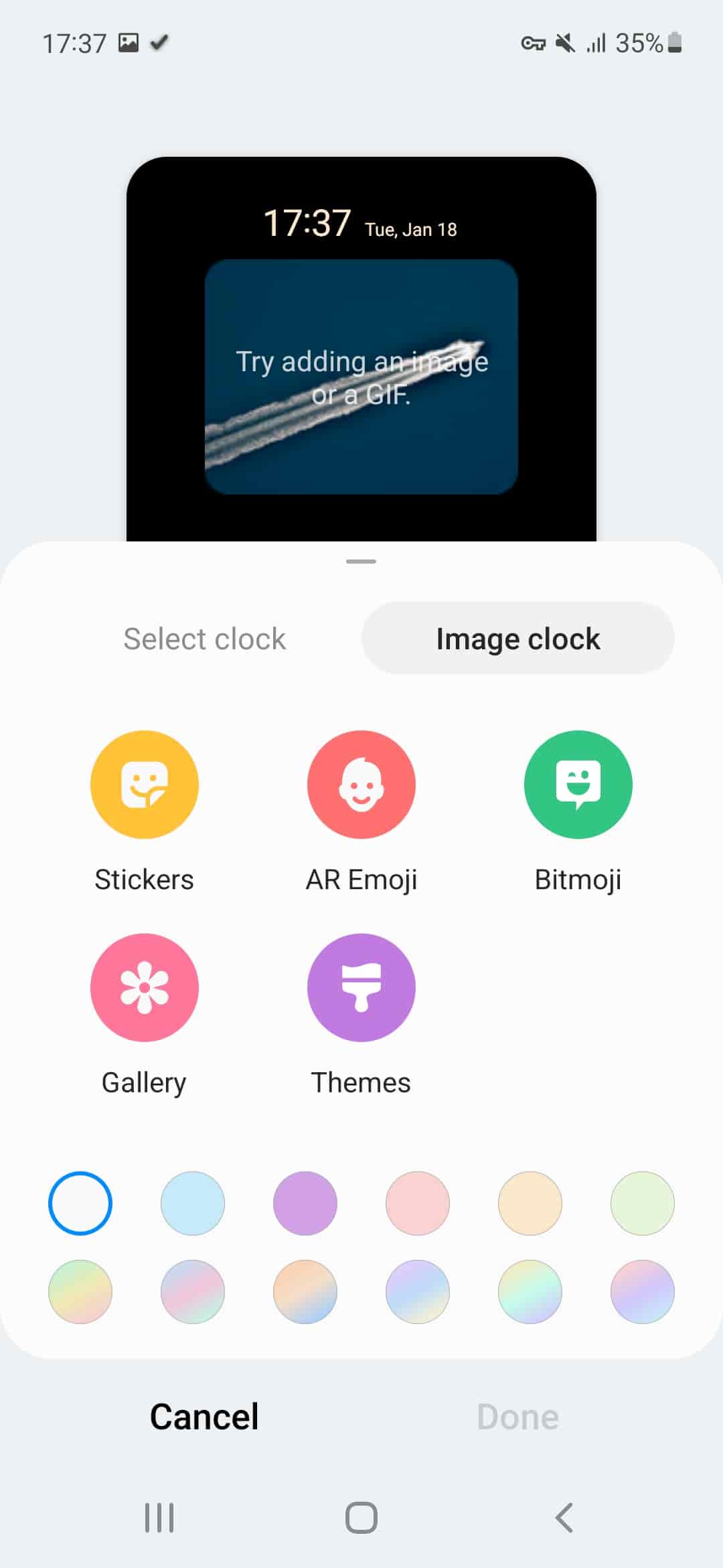 image clock galaxy s21 fe