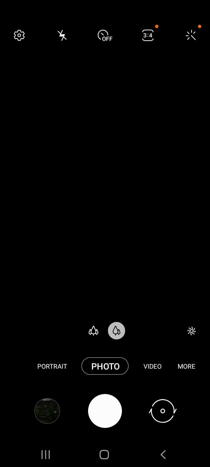 رابط کاربری دوربین Galaxy a22 4g